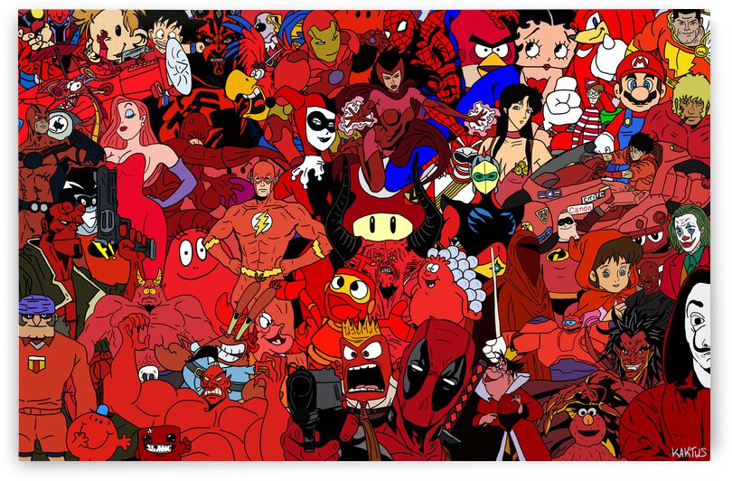 Rassemblement de Personnages  Rouge by Kaktus Art