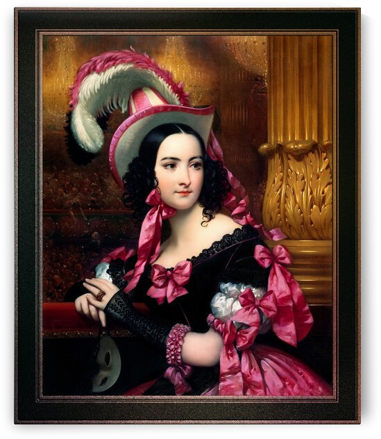 The Venetian At The Mask Ball by Joseph-Desire Court Classical Fine Art Xzendor7 Old Masters Reproductions by xzendor7
