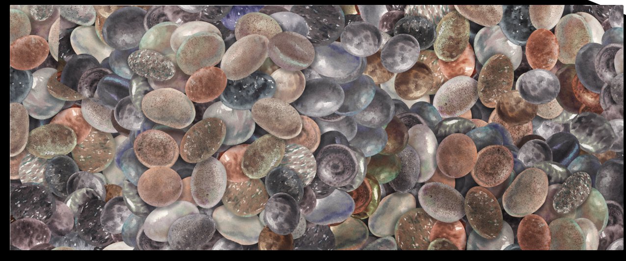 Rock And Seashell Collection Watercolor Painting Beach Rocks IV by Irina Sztukowski