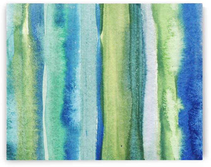 Ocean And Sea Beach Coastal Art Organic Watercolor Abstract Lines I by Irina Sztukowski