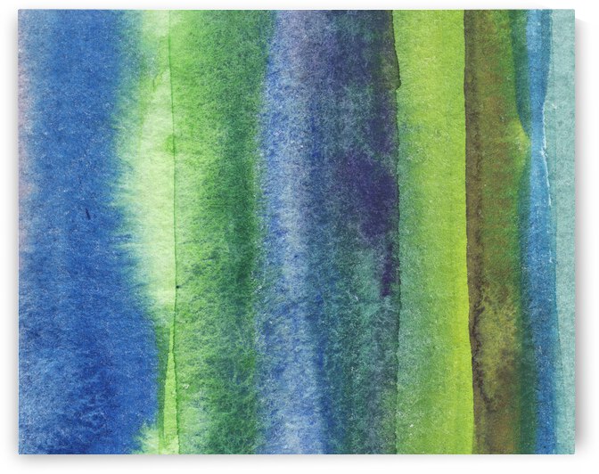 Ocean And Sea Beach Coastal Art Organic Watercolor Abstract Lines IV by Irina Sztukowski