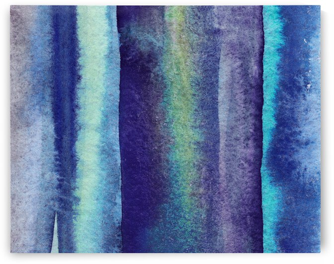 Ocean And Sea Beach Coastal Art Organic Watercolor Abstract Lines V by Irina Sztukowski