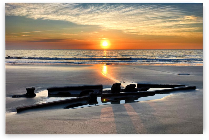 Driftwood Beach Shipwreck Sunrise by Bill Swartwout Photography