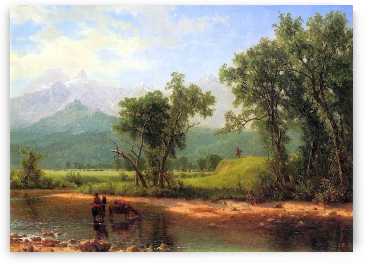 Wind River Mountains landscape in Wyoming by Bierstadt