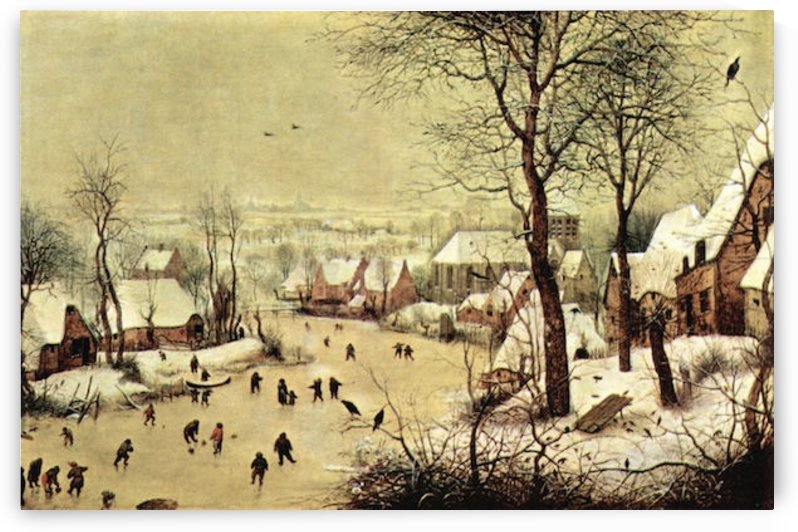 Winter landscape with skaters by Pieter Bruegel