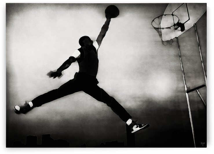 1985 Michael Jordan Nike Poster Card Remix Art by Row One Brand