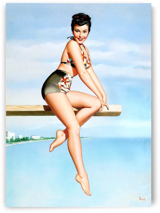 Girl on Jumping Board by vintagesupreme