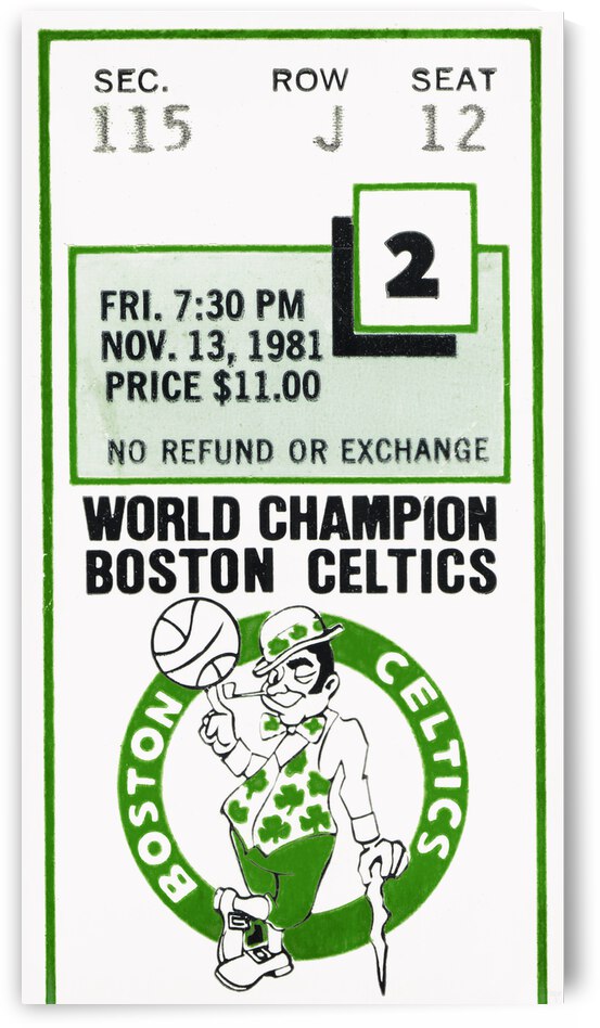 1981 Boston Celtics vs. New Jersey Nets by Row One Brand
