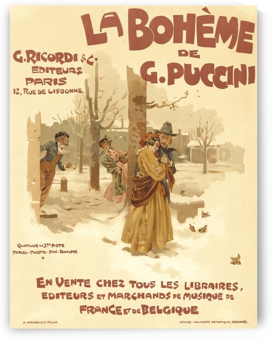 La Boheme by VINTAGE POSTER