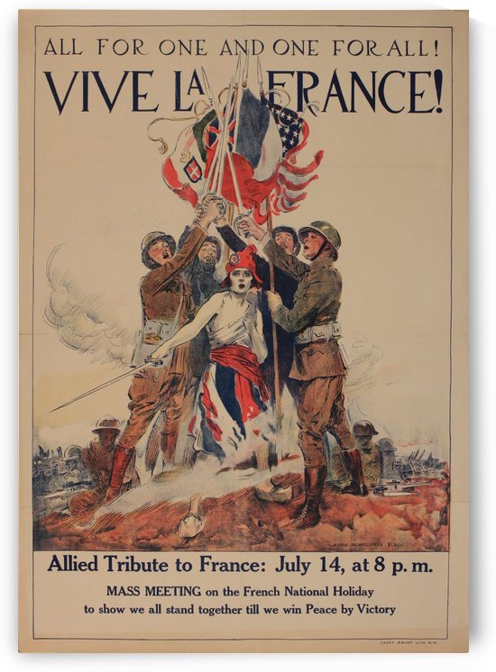 Vive La France Original Vintage Poster by VINTAGE POSTER