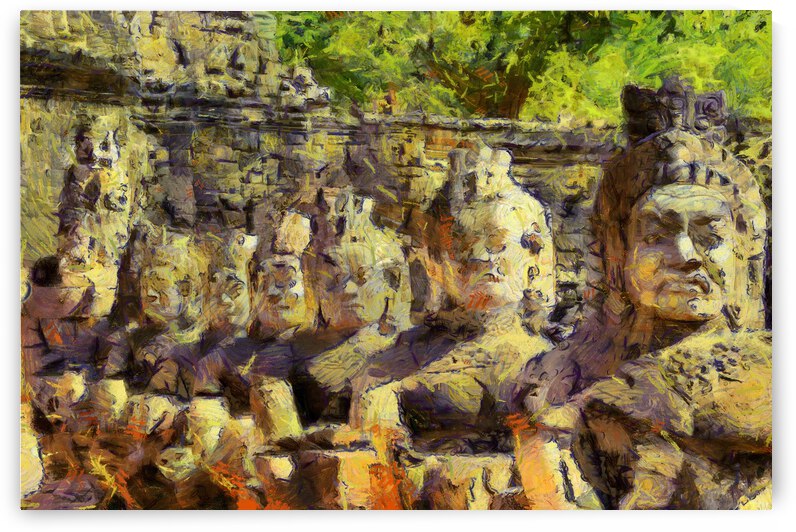 CAMBODIA Angkor Wat oil painting in Vincent van Gogh style. 141 by Cambodia painting