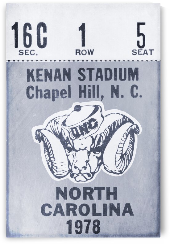 1978 North Carolina Football Ticket Stub Art Remix by Row One Brand