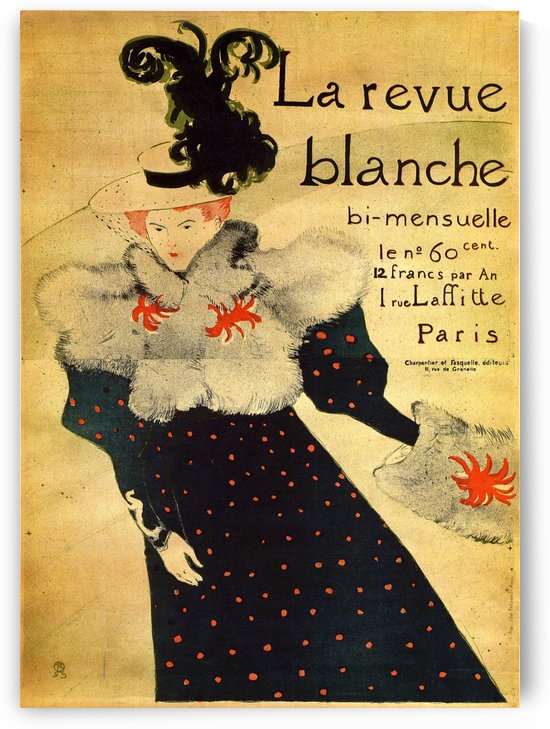 La reveu blanche by Toulouse Lautrec by VINTAGE POSTER