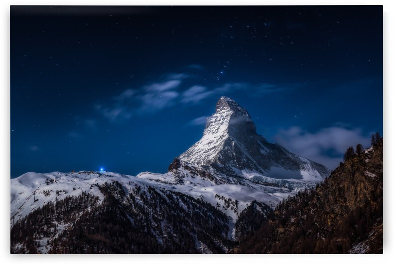 Full moon at Matterhorn by 1x