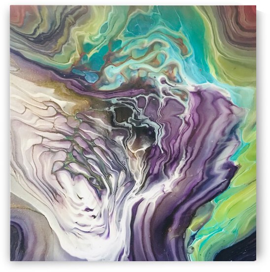 Peacock Marble Abstract by Amirah Hall