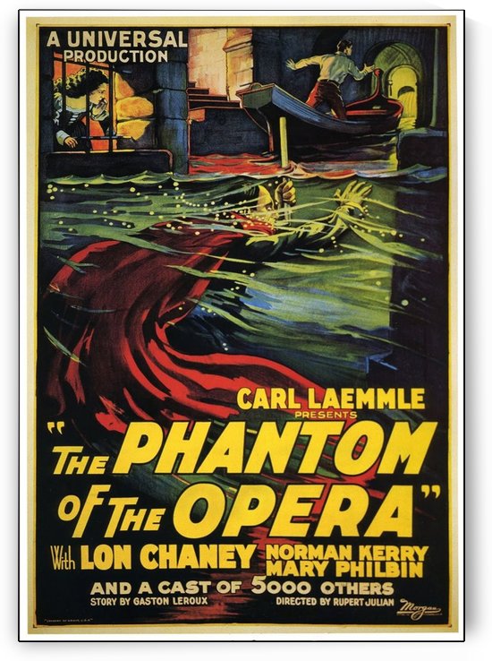 The Phantom of the Opera Vintage Film Poster by VINTAGE POSTER