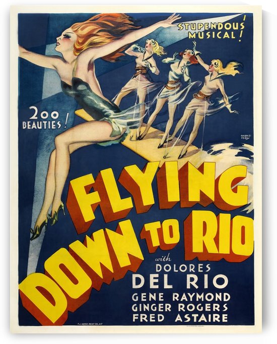 Flying Down to Rio Vintage Film Poster, 1933 by VINTAGE POSTER
