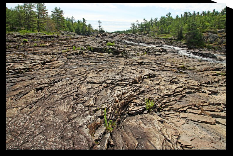 Uphill Rocky Climb To Moon River Falls by Deb Oppermann