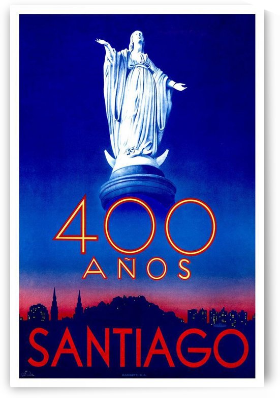 Official Poster 400 Anos Santiago de Chile by VINTAGE POSTER