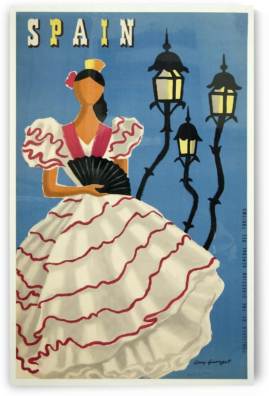 Spanish Tourism Faceless Woman Poster by Guy Georget by VINTAGE POSTER