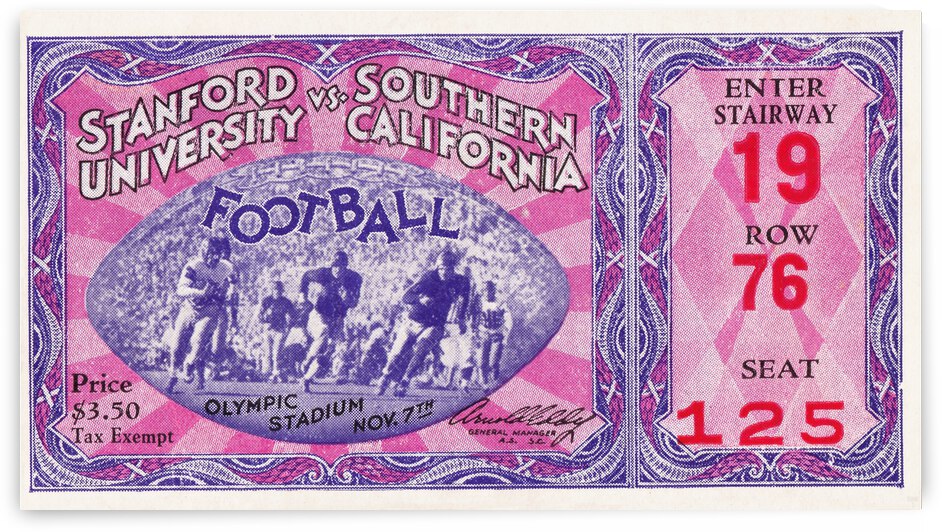 1931 USC Trojans vs. Stanford University by Row One Brand