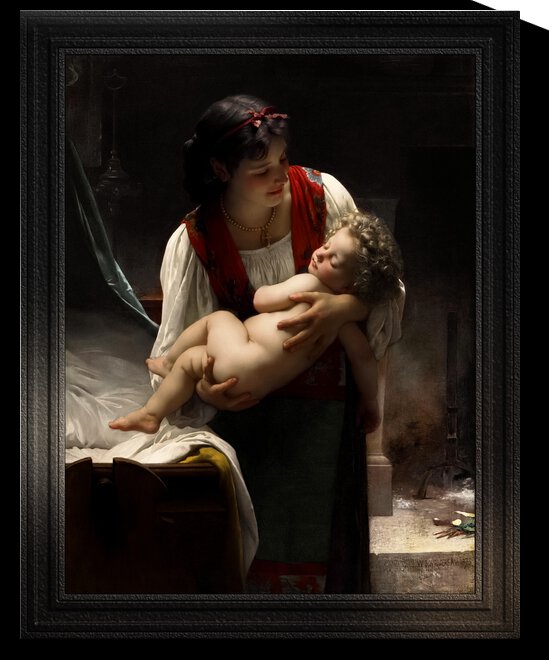 Berceuse - Le Coucher by William-Adolphe Bouguereau Classical Fine Art Xzendor7 Old Masters Reproductions by xzendor7