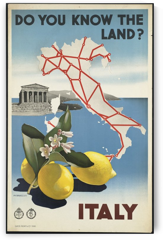 Do you know the land Italian tourism poster by VINTAGE POSTER