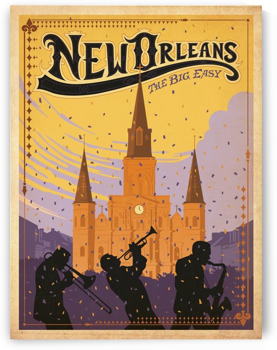 New Orleans American travel poster by VINTAGE POSTER