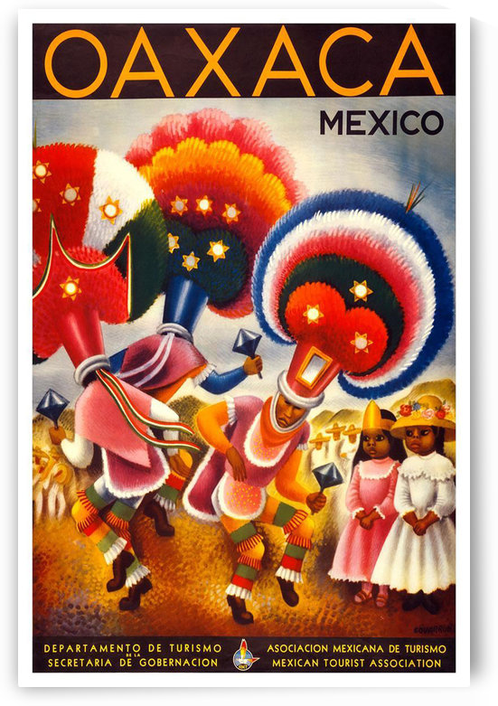 Oaxaca Mexico vintage travel poster by VINTAGE POSTER