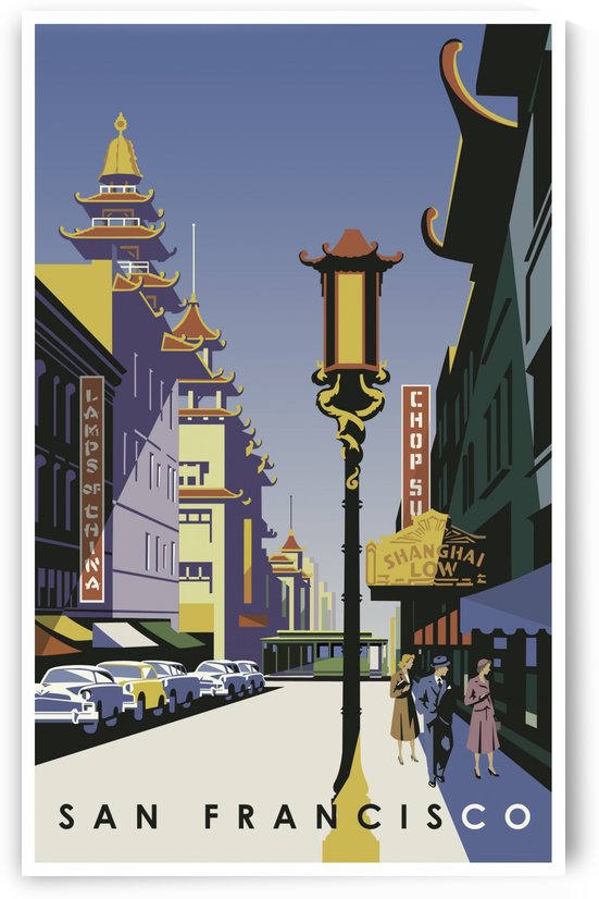 Vintage Poster, Chinatown San Francisco by VINTAGE POSTER
