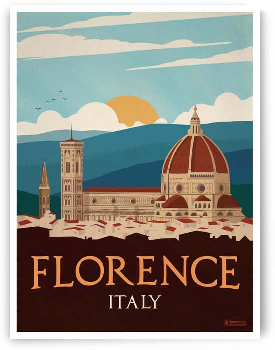 Vintage Florence travel poster by VINTAGE POSTER