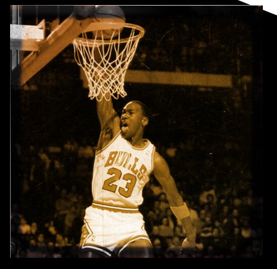 Retro Michael Jordan Basketball Art by Row One Brand