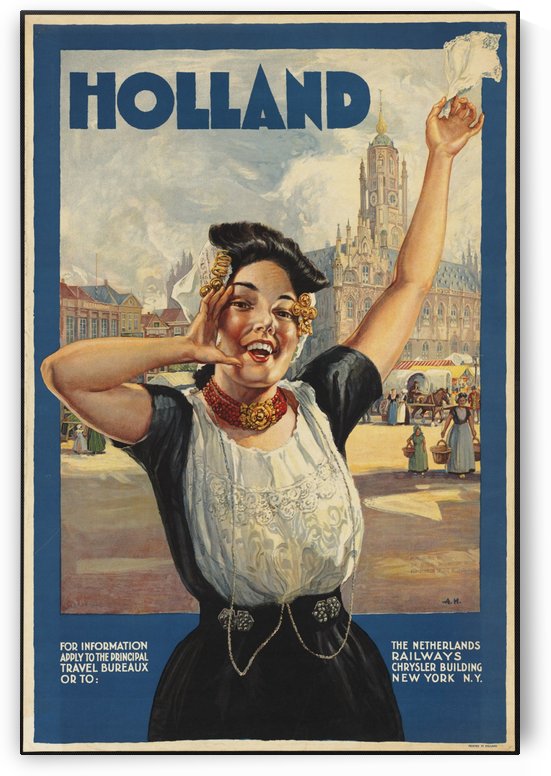 Holland Vintage Travel Poster by VINTAGE POSTER