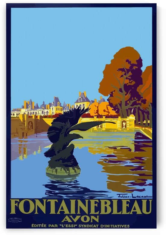 Vintage Travel Poster Fontainebleau Paris France by VINTAGE POSTER