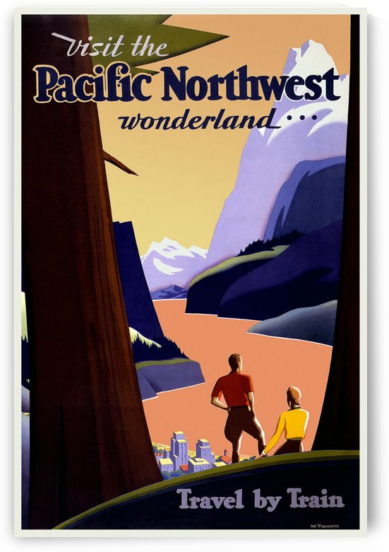 Visit the Pacific Northwest wonderland travel poster by VINTAGE POSTER