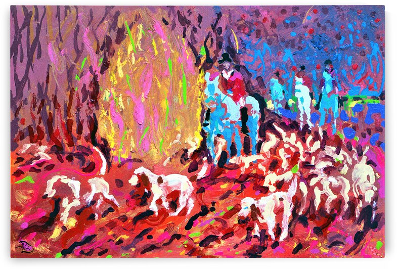 Riding With Hounds by Lowell Phoenix Devin