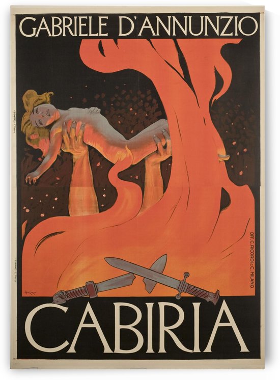 Locandina del film muto Cabiria di Giovanni Pastrone 1914 by VINTAGE POSTER