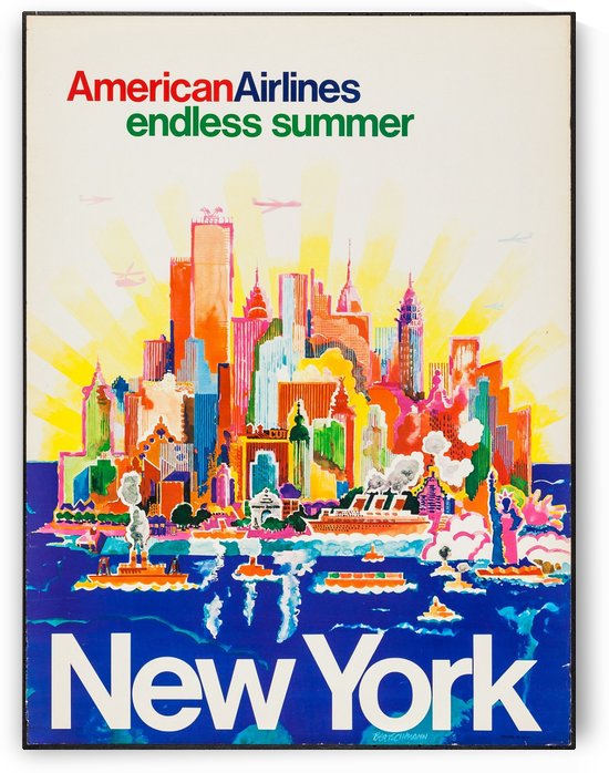 American Airlines Travel Poster Endless Summer by VINTAGE POSTER