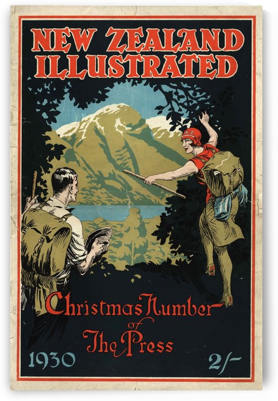 New Zealand Illustrated poster by VINTAGE POSTER