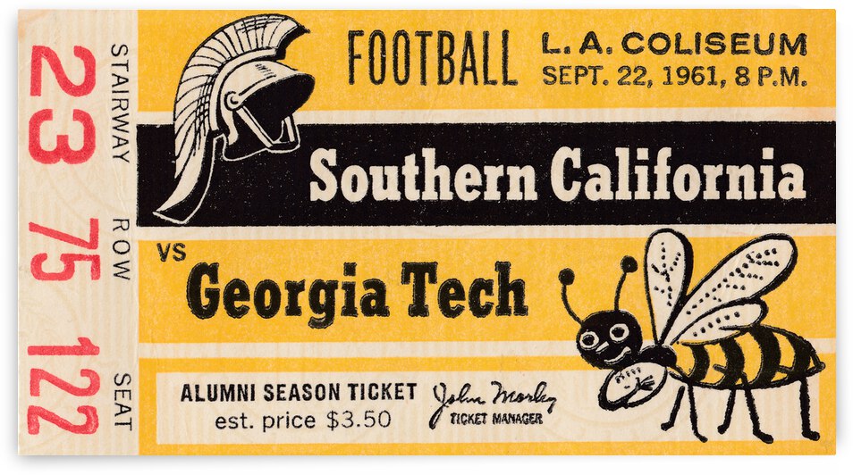 1961 USC vs. Georgia Tech | Row One by Row One Brand