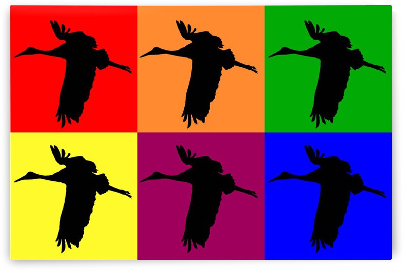 Pop Art Cranes  2 by Joe Riederer
