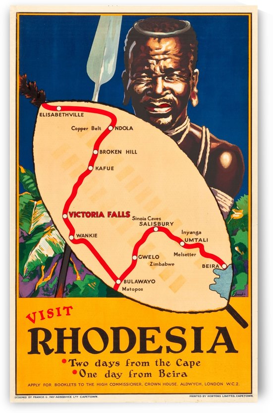 Visit Rhodesia Travel Poster by VINTAGE POSTER