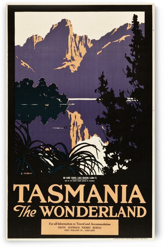 Tasmania the Wonderland Travel Poster by VINTAGE POSTER