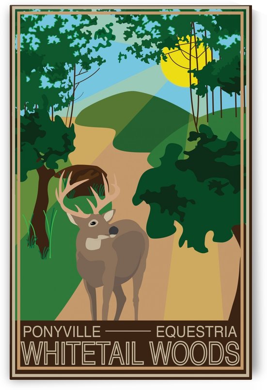 Vintage Travel Poster Whitetail Woods by VINTAGE POSTER