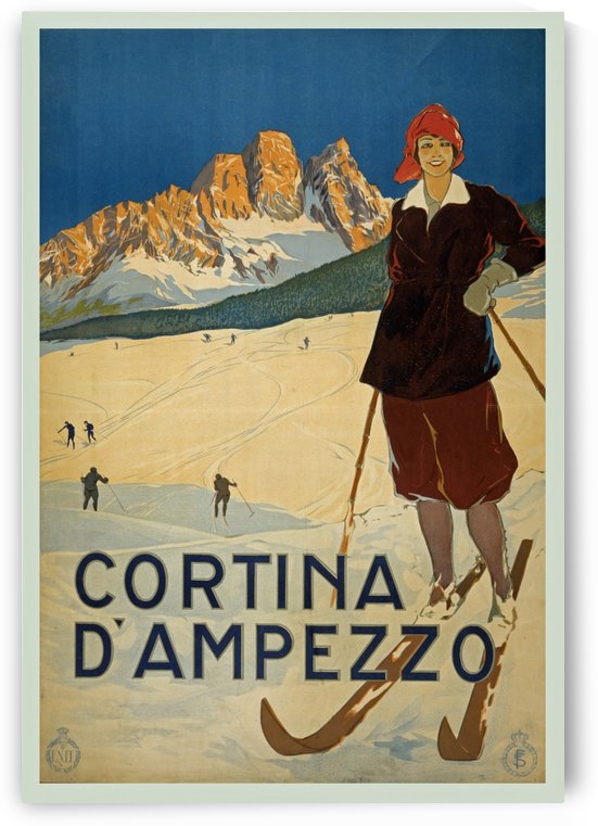 Vintage Cortina D Ampezzo Travel by VINTAGE POSTER