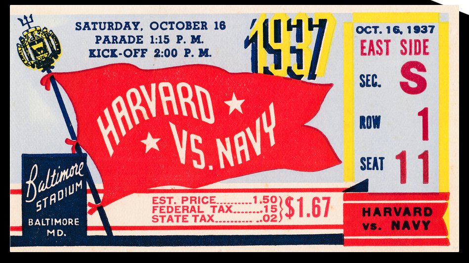 1937 Harvard vs. Navy  by Row One Brand