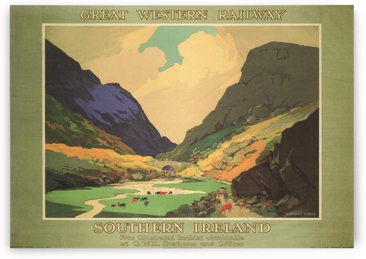 Southern Ireland Great Western Railway 1931 Vintage Travel Poster by VINTAGE POSTER