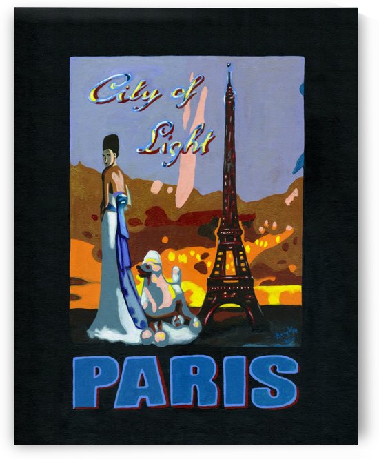 Paris City of Light Travel Poster by VINTAGE POSTER
