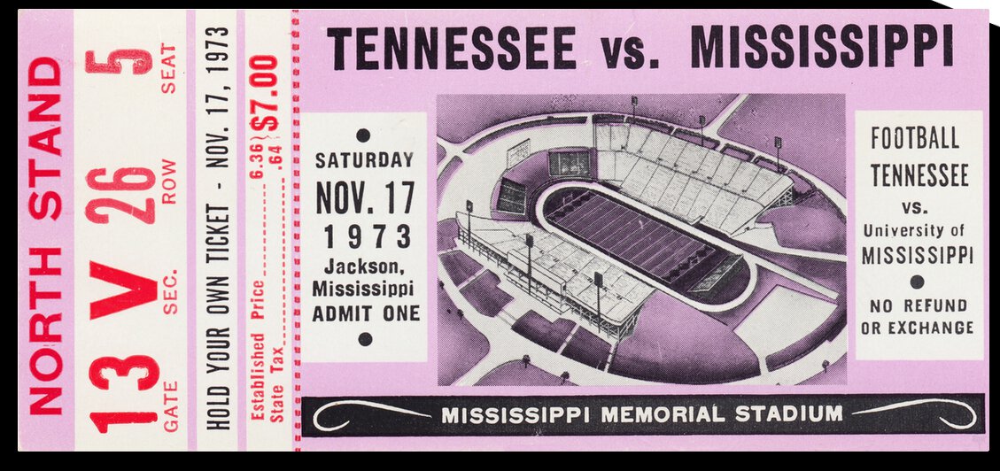 1973 Ole Miss Rebels vs. Tennessee Vols by Row One Brand