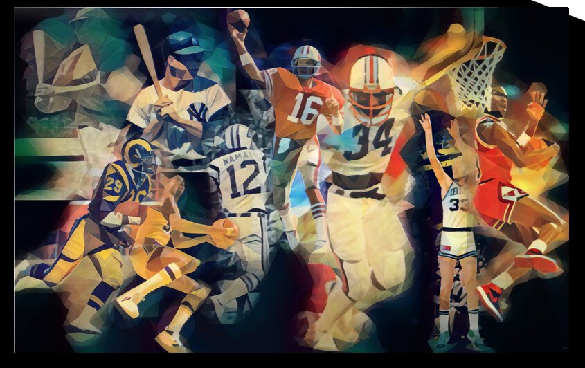 American Sports Legends Wall Art Print by Row One Brand